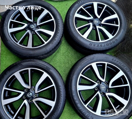 Продавам 4бр 19-ки джанти с летни гуми за Нисан X-Trail,Qashqai 
