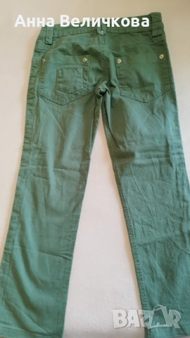 Дамски зелени дънки, снимка 2 - Дънки - 54364614