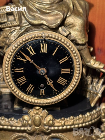 Каминен часовник , снимка 5 - Антикварни и старинни предмети - 54246498