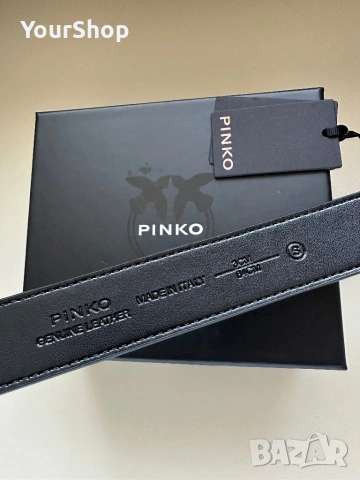 Черен, бял колан на Pinko, снимка 3 - Колани - 54048599