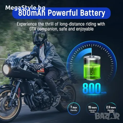 LEXIN 2X GTX Intercom 10 Комплект Bluetooth слушалки за мотоциклетисти, снимка 3 - Аксесоари и консумативи - 55572891