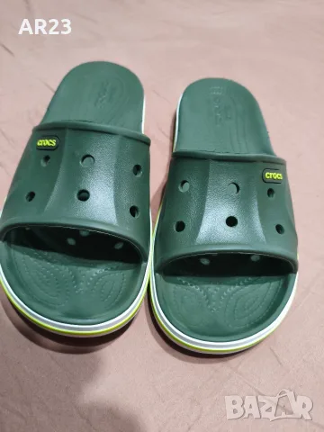 Оригинални чехли Crocs Bayaband Slide – Тъмнозелени, снимка 6 - Джапанки - 55537002