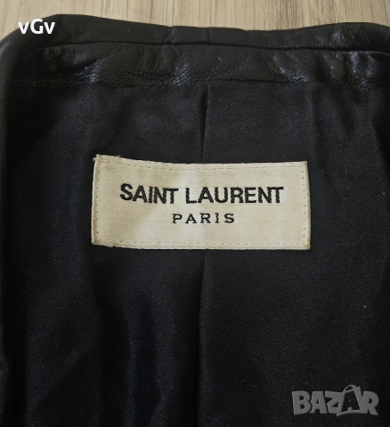 Дамски белейзър с кожени ривери Saint Laurent - S/M, снимка 4 - Сака - 54414638