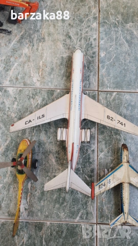 Стара Играчка Самолет 3 броя, снимка 3 - Колекции - 54539693