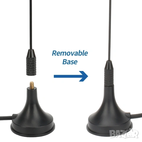 UT-106UV магнитна автомобилна антена VHF/UHF SMA Female за радиостанции, снимка 6 - Екипировка - 54214857