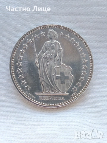 UNC Монета 2 Швейцарски Франка 2010 Швейцария , снимка 4 - Нумизматика и бонистика - 54681026