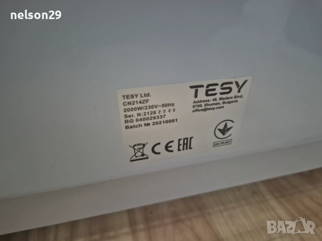 Конвектор Tesy CN214ZF , като нов, снимка 3 - Друга електроника - 54756186