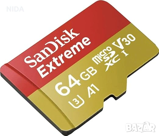 SanDisk Micro SD, 64GB Extreme, НОВА, снимка 3 - Карти памет - 54814028