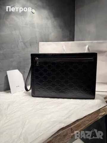 100% Оригинален Celine Clutch Bag – като нов, Monogram, снимка 4 - Чанти - 55444790