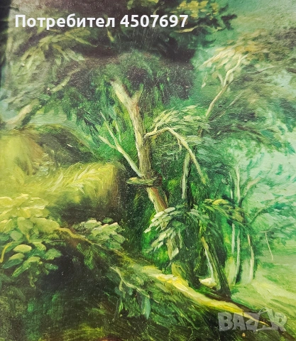 класическа картина „Градинаma на любовта" масивна рамка., снимка 7 - Антикварни и старинни предмети - 55051684