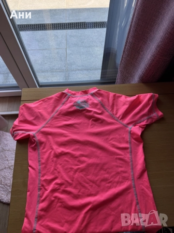 Розова плажна тениска / ликра с UV защита (Rash Guard) – Размер L, снимка 3 - Тениски - 55364648
