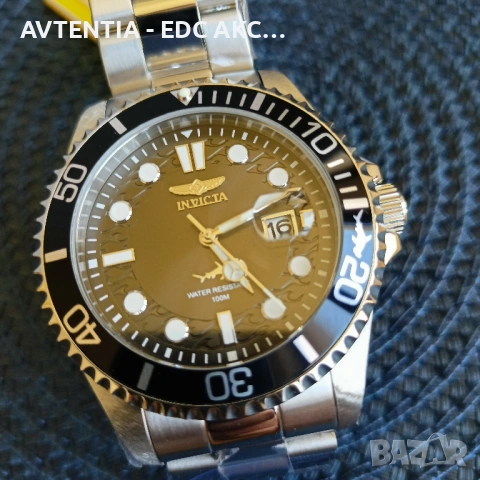 Часовник Invicta ProDriver, 100m, Seiko Caliber/Hattori/TMI C32 кварц, корона на винт, черен, снимка 4 - Мъжки - 54582346