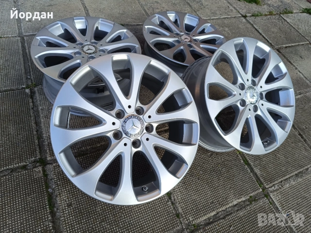 ОРИГИНАЛНИ джанти 17 ' цола 5x112 MERCEDES BENZ / МЕРЦЕДЕС 7,5J ET40 + датчици, снимка 5 - Гуми и джанти - 54544839