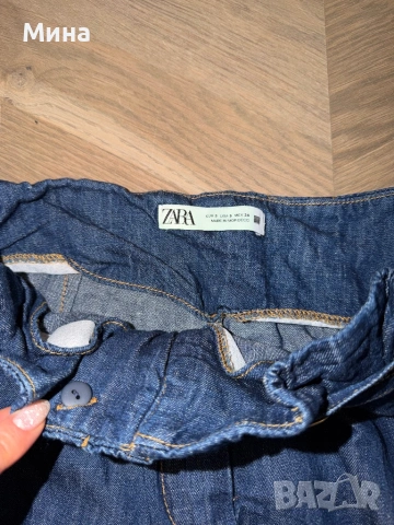 Ленен панталон Zara, снимка 4 - Панталони - 54391781