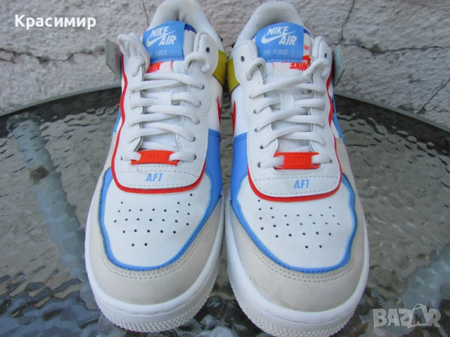 Дамски маратонки Nike Air Force 1 Shadow "Sail Multi", снимка 9 - Маратонки - 54397399