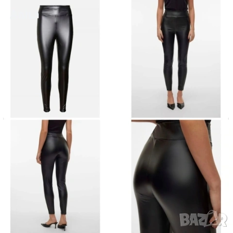 черен кожен клин на Веро Мода Л рр