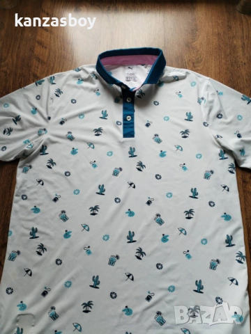 PUMA x ARNOLD PALMER - дизайнерска голф тениска КАТО НОВА М, снимка 5 - Тениски - 54208302