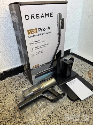 ЗА ЧАСТИ Безжична Вертикална Прахосмукачка Dreame V20 Pro-A 210AW със Стойка 90 мин. работа, 24000Pa, снимка 5 - Прахосмукачки - 54430593