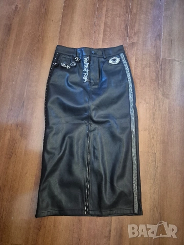 Djofra кожена пола M/L, снимка 2 - Поли - 54322177