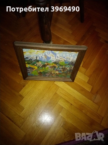 Картина "Алпийски пейзаж"., снимка 5 - Картини - 54223979