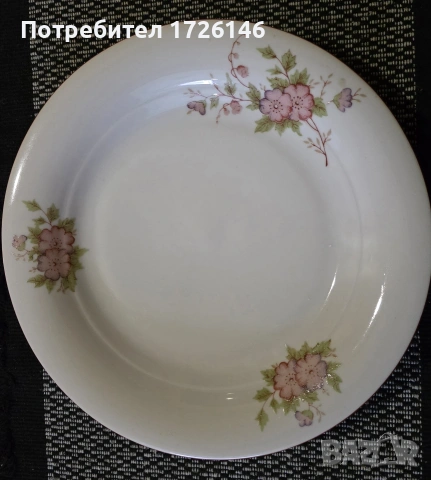 Порцеланови чинии на Дянко Стефанов- дълбоки 2 броя. 