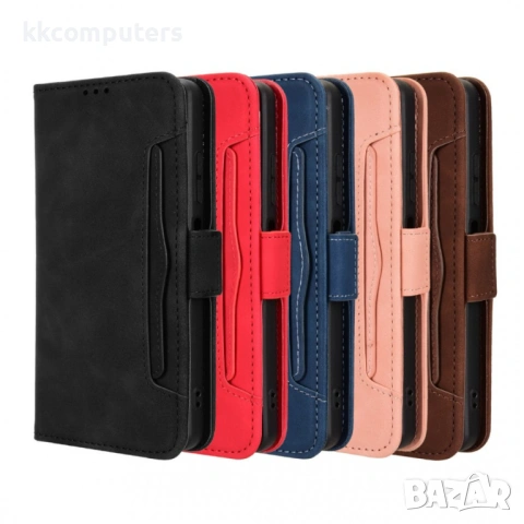 ZTE Blade A56 калъф – портфейл с PU кожа, слотове за карти, протектор, 5 цвята, снимка 2 - Калъфи, кейсове - 54639944