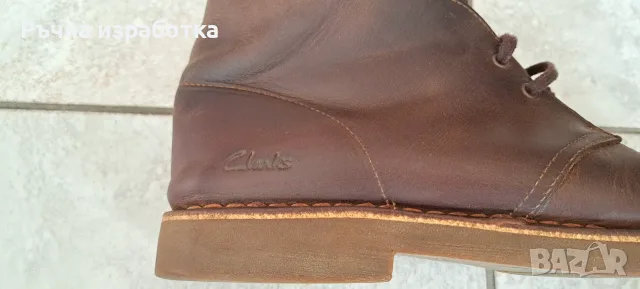 clarks мъжки боти номер 45 обувки кубински боти естествена кожа цвят кафяв, снимка 10 - Мъжки боти - 55509610