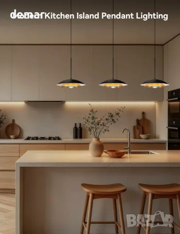 LED висящ полилей с регулируема височина, (приглушено горно и фокусно долно осветление), 12W, 3000K, снимка 4 - Полилеи - 55508380