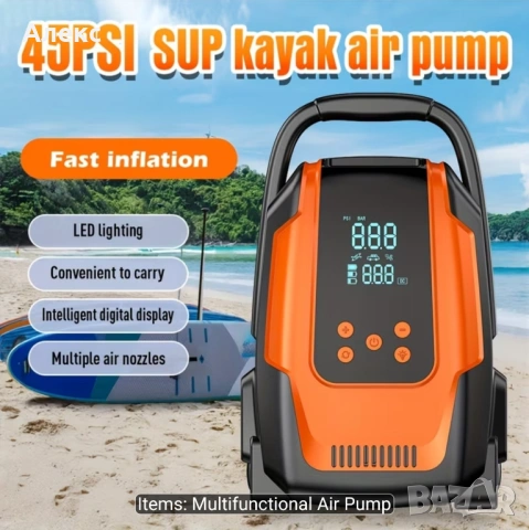 Компактна помпа на 12v за гуми, каяк, SUP, снимка 4 - Други инструменти - 54547084