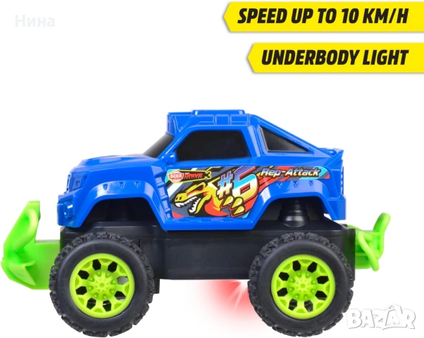 Кола с дистанционно RC Monster Truck Rep Attack от Dickie Toys, снимка 5 - Коли, камиони, мотори, писти - 54408095