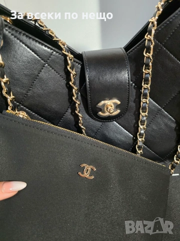 Chanel Hobo 25A Дамска Черна Чанта От Висококачествена Телешка Кожа Код Brand Luxury Fashion33, снимка 6 - Чанти - 54961129