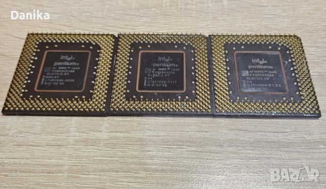 Работещи ретро процесори Intel Pentium 166MMX 200MMX 233MMX Socket 7, снимка 2 - Процесори - 49497933