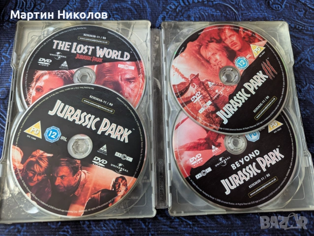 Jurassic Park - steel book колекция от трите филма на DVD, снимка 3 - DVD филми - 55247713