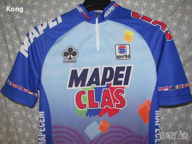 винтидж вело джърси 1994 Vintage Sportful MAPEI Colnago колело Jersey Колоездене Descente  , снимка 10 - Велосипеди - 55035845