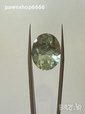 Естествен зелен берил 13.30 ct – голям фасетиран скъпоценен камък, снимка 16 - Други - 55393615