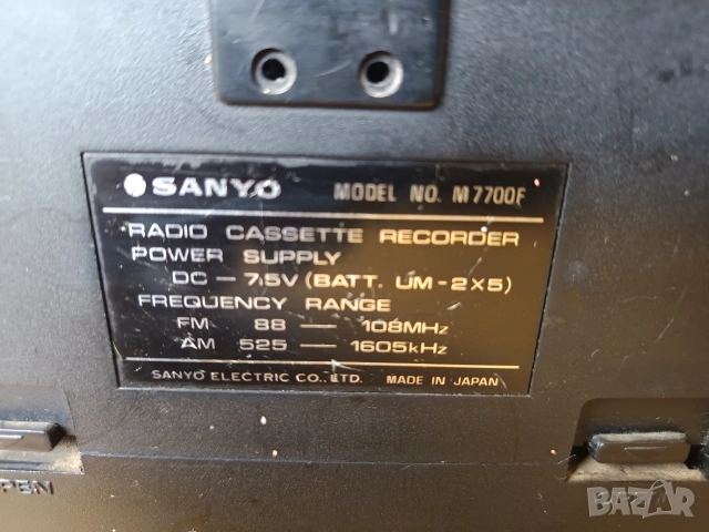 SANYO M 7700F, снимка 4 - Радиокасетофони, транзистори - 54398658
