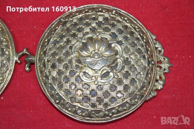 Автентични старинни сребърни пафти с позлата., снимка 5 - Антикварни и старинни предмети - 55422910