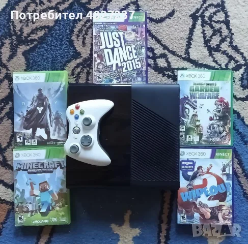 Xbox 360 с игри и контролер 