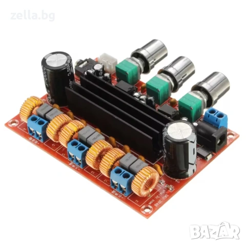 Стерео усилвател 2.1 TPA3116D2 Клас D – 2x50W + 100W субуфер, DIY Home Audio 10114, снимка 6 - Ресийвъри, усилватели, смесителни пултове - 54658326