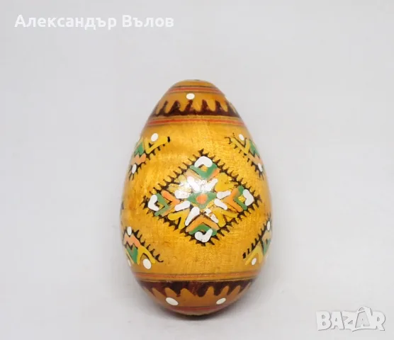 Старо Дървено Яйце Украса Великден Пасха Българско Православно Традиционно