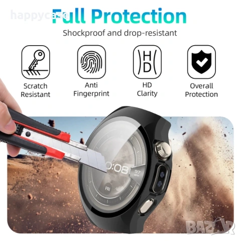 Huawei Watch 5 46 mm 42 mm / Твърд удароустойчив кейс калъф с протектор, снимка 3 - Смарт часовници - 50620409