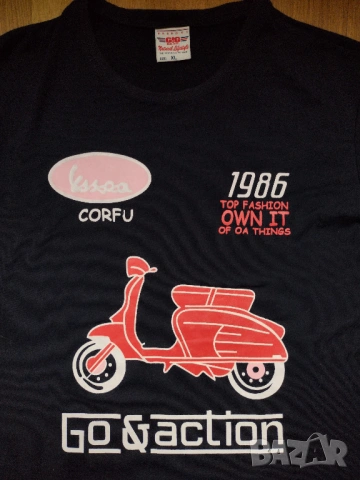Piaggio Vespa - дамска тениска, снимка 2 - Тениски - 54489871