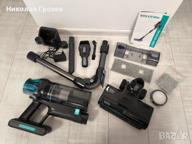 Безжична прахосмукачка Vactidy V15 Max, мощно засмукване 65kPa, мотор 600W, време на работа 60 мин., снимка 2 - Прахосмукачки - 54102235