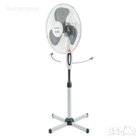 Вентилатор на стойка 16'' Perfect FM-3212, 40W, бяло-сиво, снимка 2 - Вентилатори - 55129381