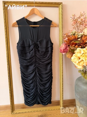 H&M черна официална мини рокля размер S, снимка 6 - Рокли - 54072790