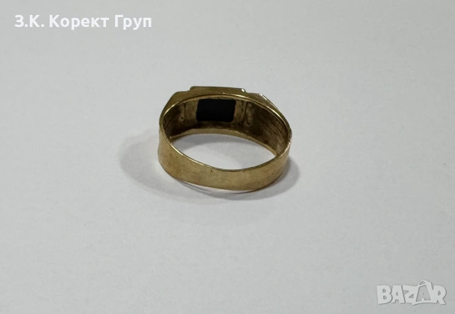 Златен пръстен 14 К 585 4,24 г, снимка 7 - Пръстени - 54513467