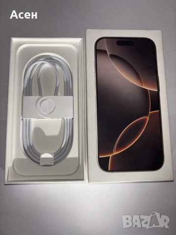 iPhone 16 Pro 128GB Desert Titanium , Чисто нов , ТЕЛЕФОНЪТ Е ЗАКЛЮЧЕН КЪМ АМЕРИКАНСКИ ОПЕРАТОР!, снимка 2 - Apple iPhone - 55181603