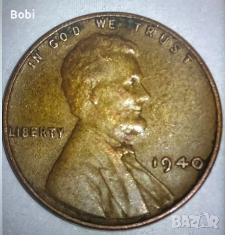 1 cent USA 1940, снимка 2 - Нумизматика и бонистика - 55131292