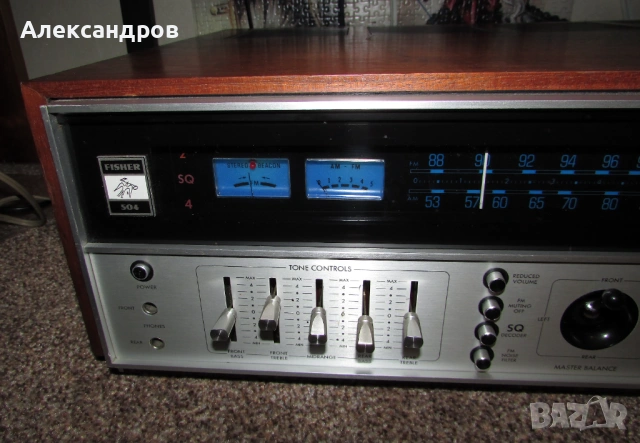 Fisher 504 ретро ресивър, снимка 4 - Ресийвъри, усилватели, смесителни пултове - 54682206