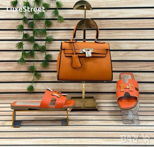Hermes 🤍Дамски Чехли , снимка 10 - Чехли - 54632573